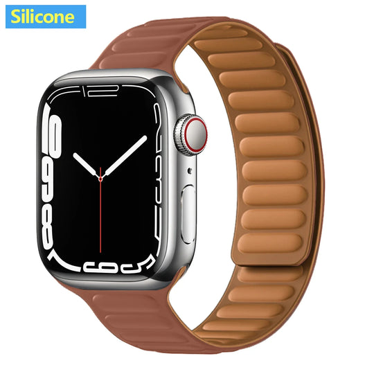 Apple Watch Leather Band - Premium Magnetic Loop Strap