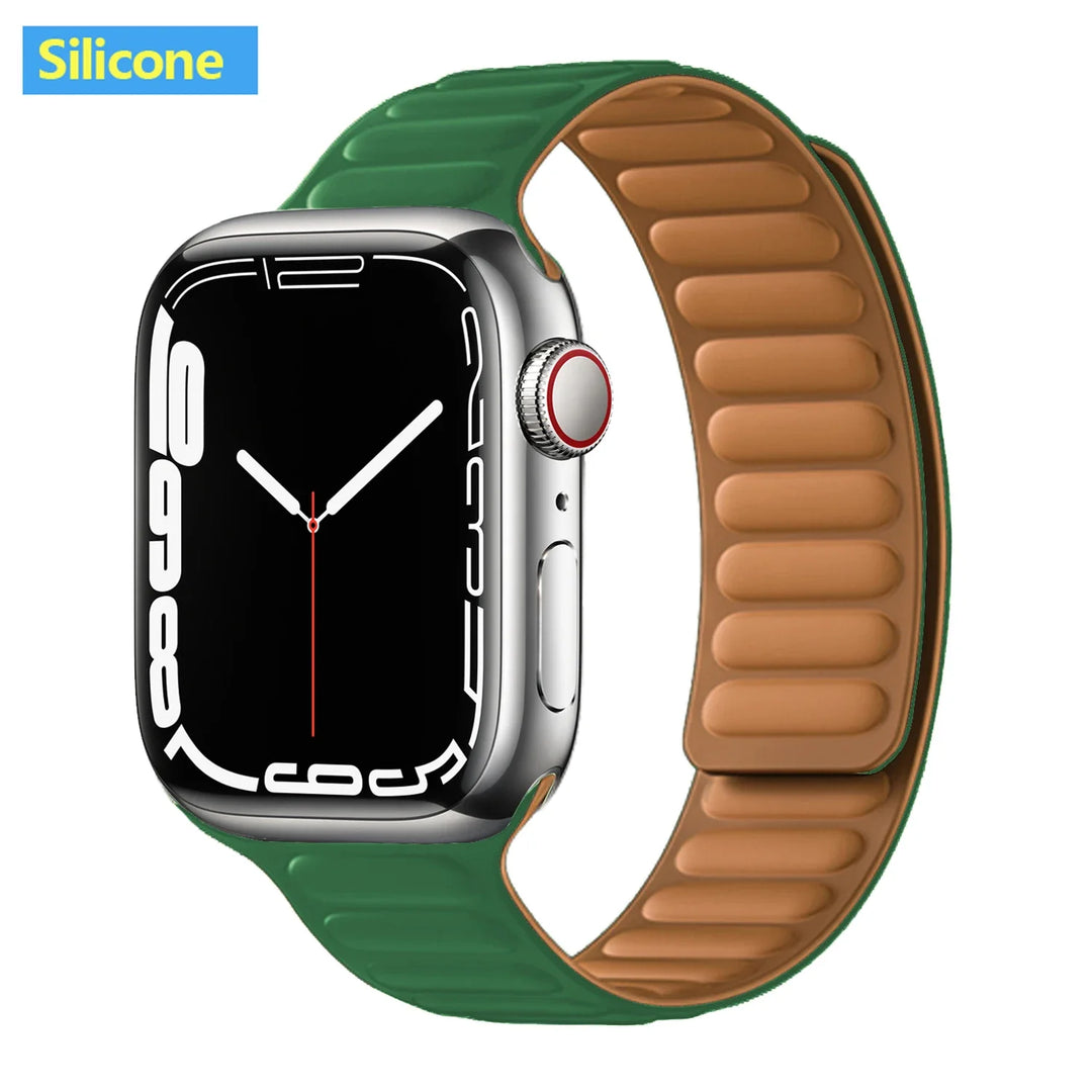 Apple Watch Leather Band - Premium Magnetic Loop Strap