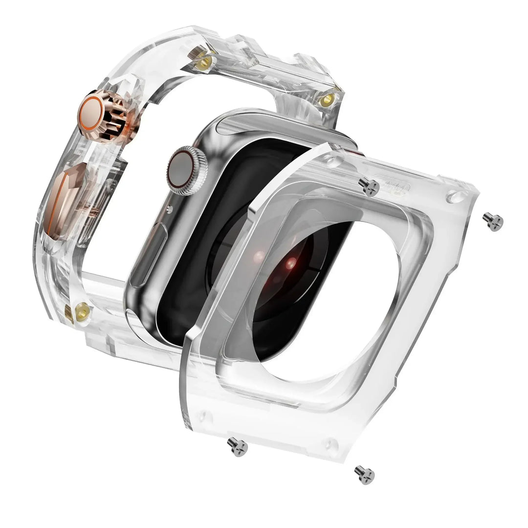 Apple Watch Transparent Rubber Strap and Case Kit - Versatile