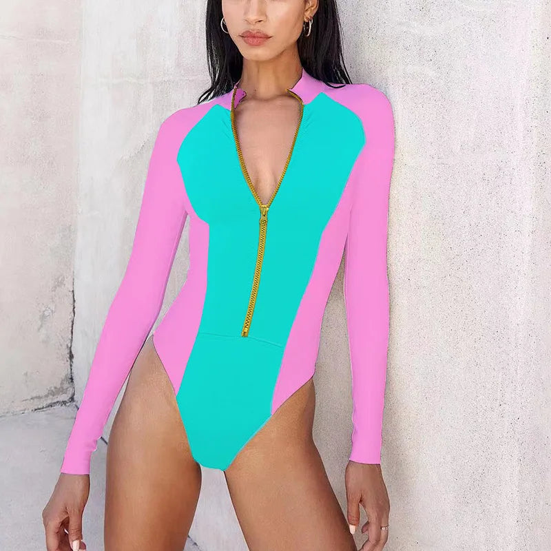 Surfing Sport Long Sleeve Swimsuit
