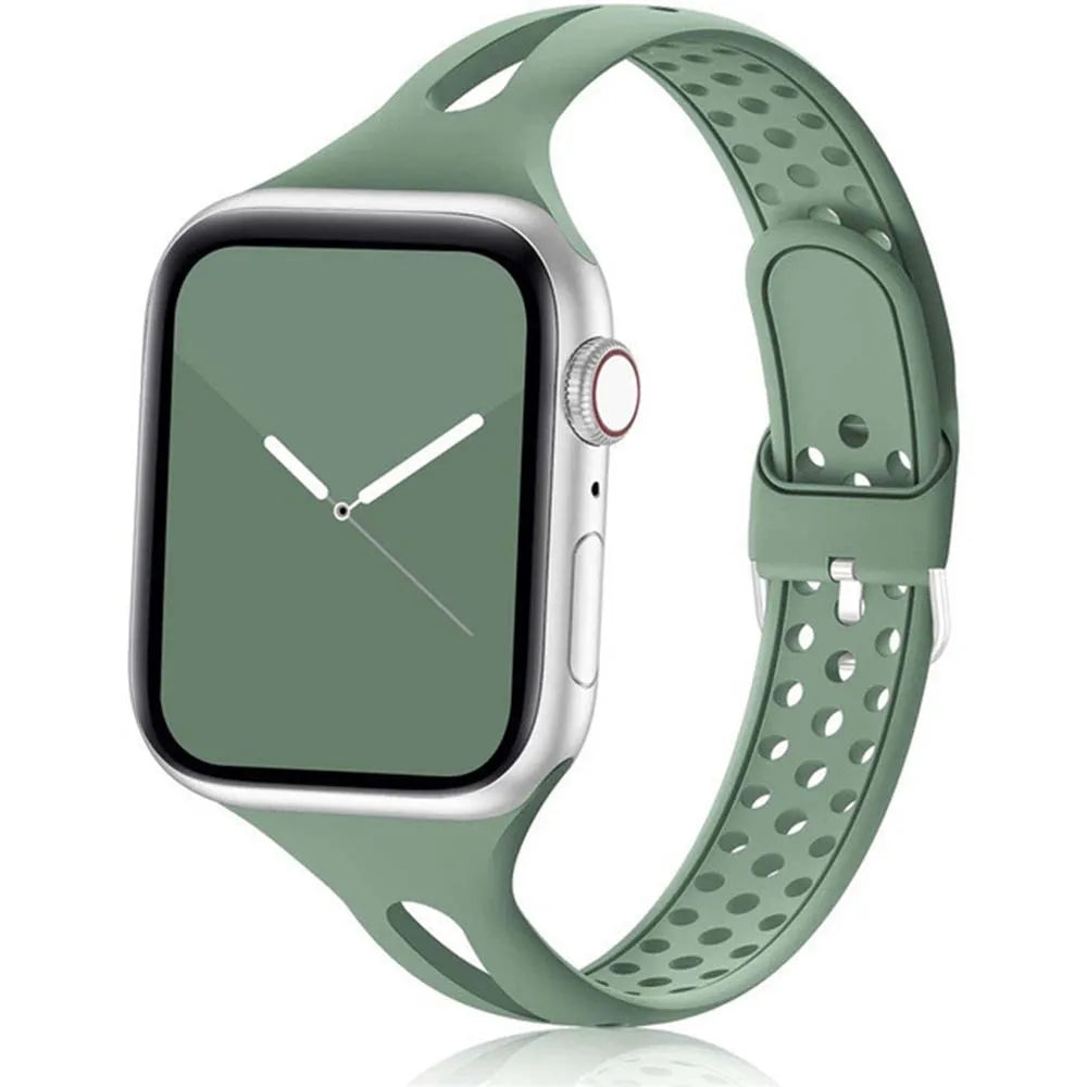 Apple Watch Silicone Strap - Soft Flexible Breathable Band