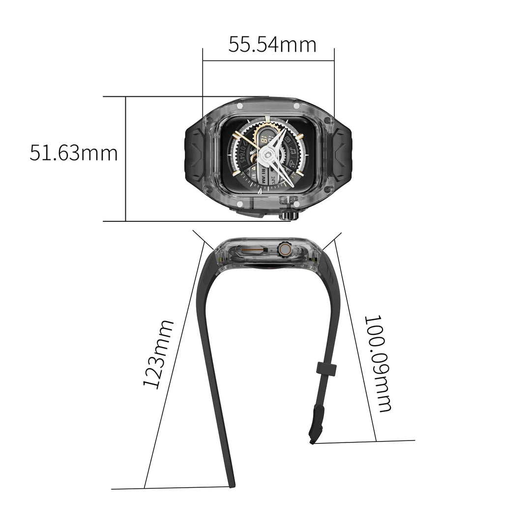 Apple Watch Transparent Rubber Strap and Case Kit - Versatile