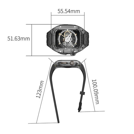 Apple Watch Transparent Rubber Strap and Case Kit - Versatile