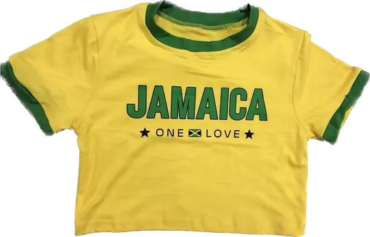 Jamaican swimwear crop top shirt