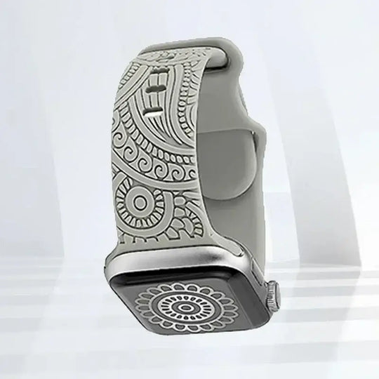Apple Watch Silicone Strap - Stylish, Engraved Design