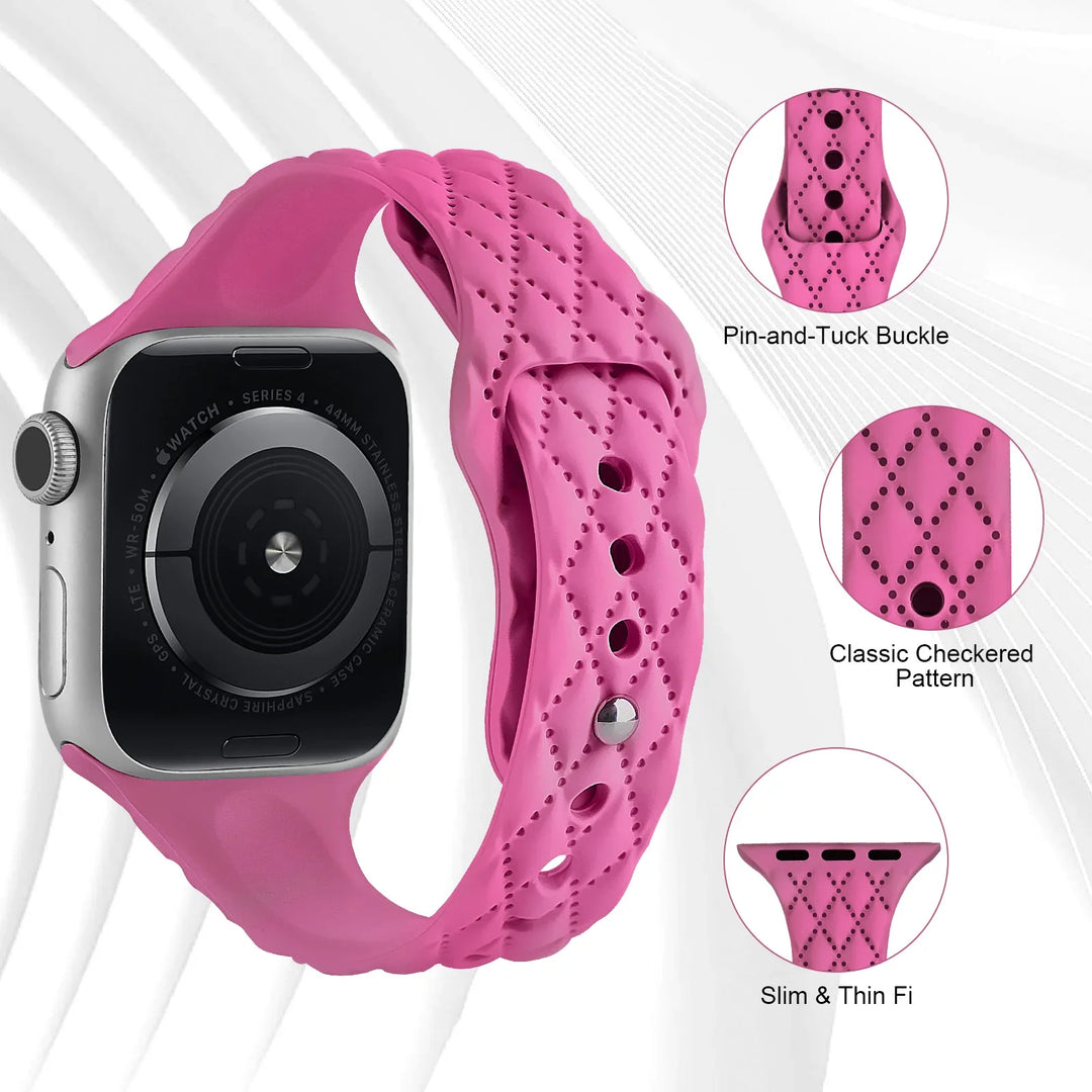 Apple Watch Silicone Strap - Slim Engraved Comfort Fit