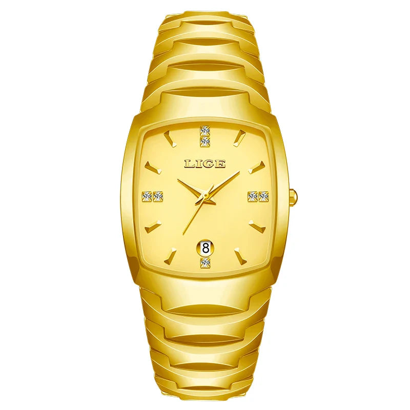 Women's Rose Gold Stainless Steel Luminous Date Slim Watch