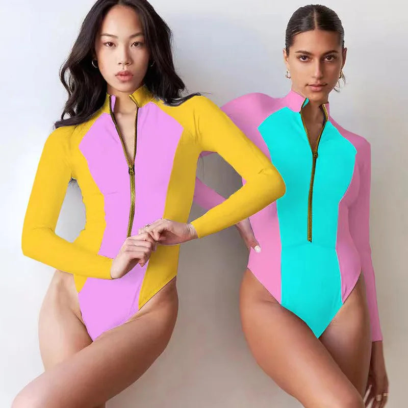 Surfing Sport Long Sleeve Swimsuit