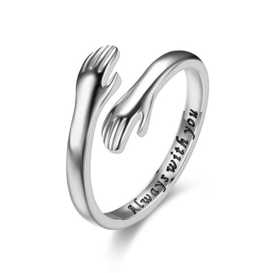 \"Always With You\" Hugging Arms Adjustable Ring