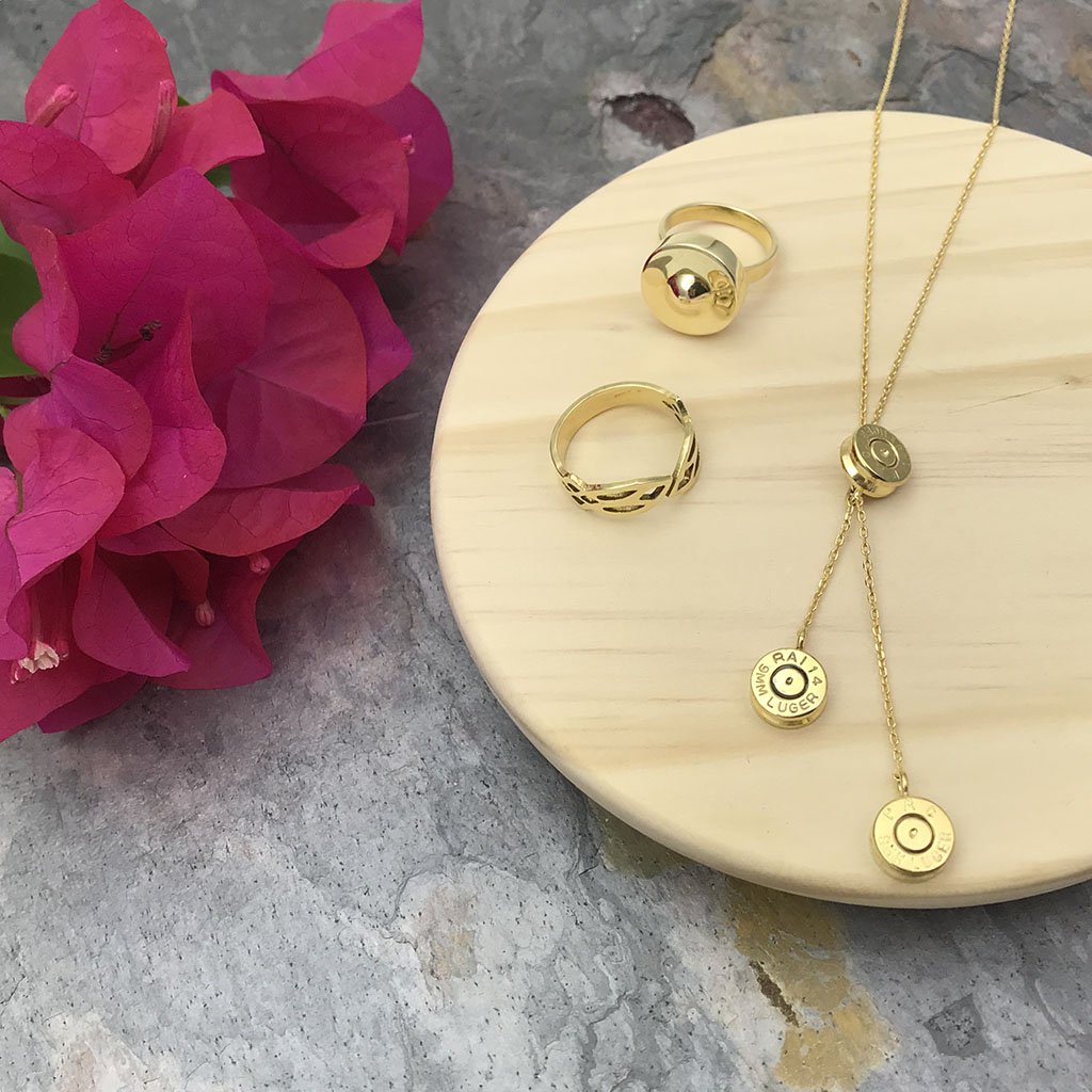 Cambodian Gong Ring Recycled Brass Bombshells Handcast Artisan Statement Ring