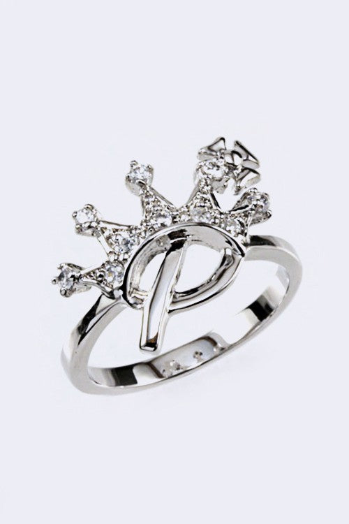 CZ Tiara Ring Sterling Silver Cubic Zirconia Crown Band