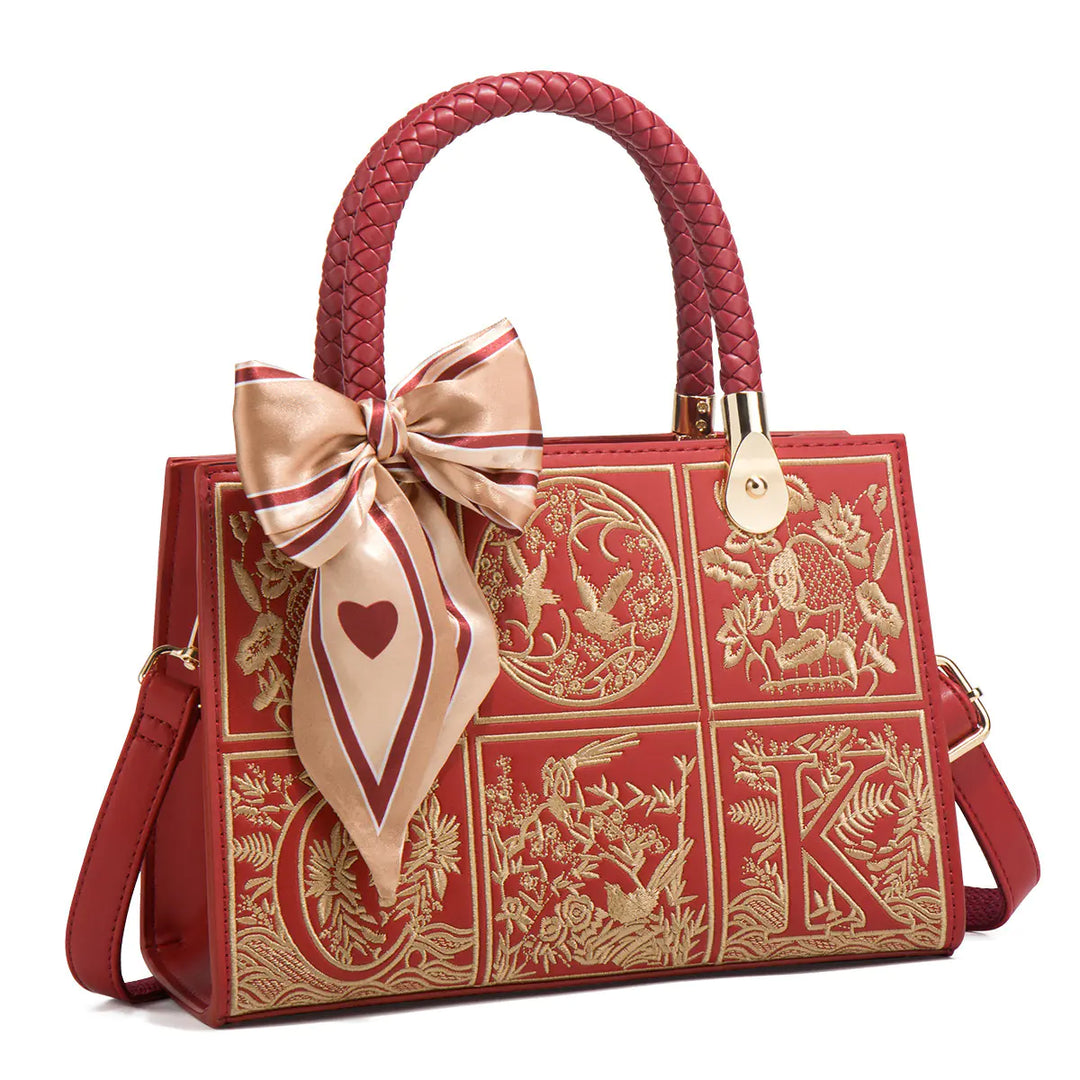 Embroidered Women's Tote Bag for Newly Married Mothers