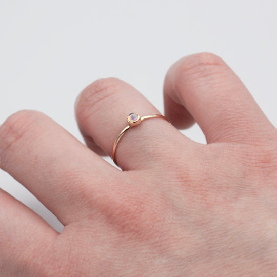 Ethiopian Opal 14K Gold Filled Minimal Stacking Ring