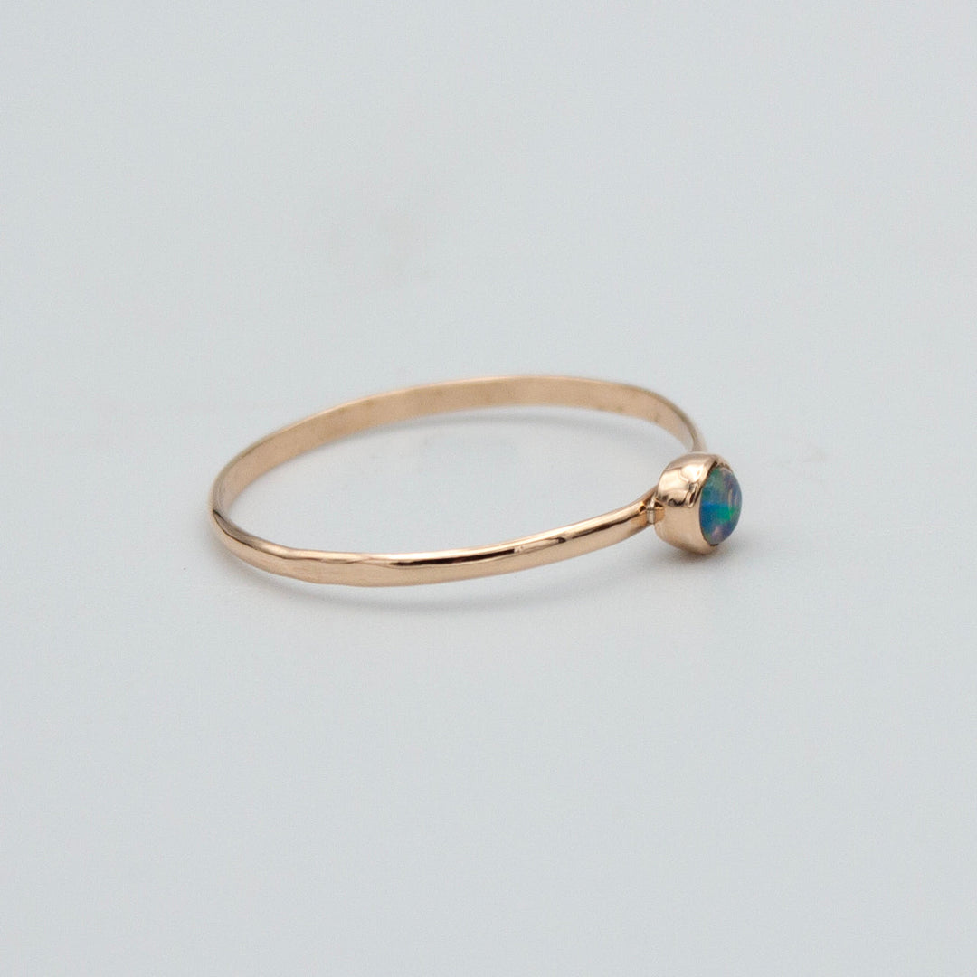 Ethiopian Opal 14K Gold Filled Minimal Stacking Ring