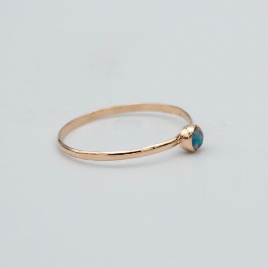 Ethiopian Opal 14K Gold Filled Minimal Stacking Ring