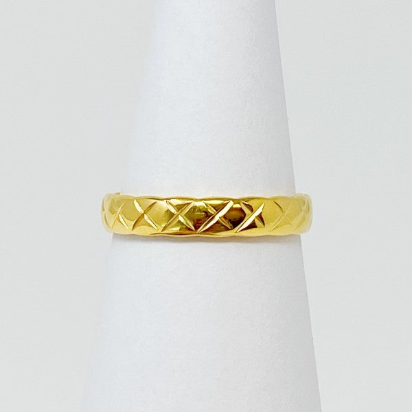 Gold Quilted Ring
