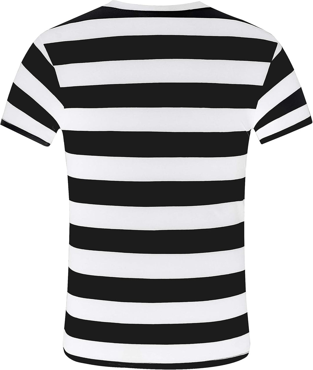 -Mens-T-Shirts-Short-Sleeve-Striped Shirt Red and White Crewneck Lightweight Causal