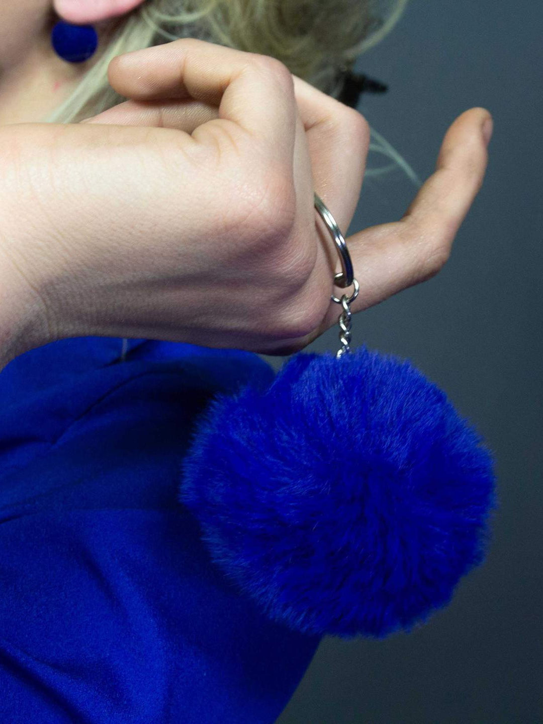 Fuzzy Pom Pom Keychain Plush Ball Bag Charm Soft Accessory