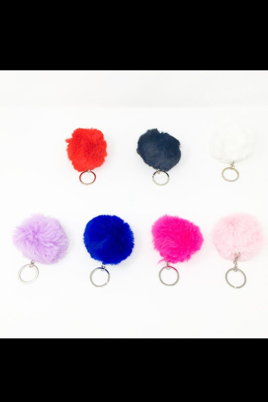 Fuzzy Pom Pom Keychain Plush Ball Bag Charm Soft Accessory