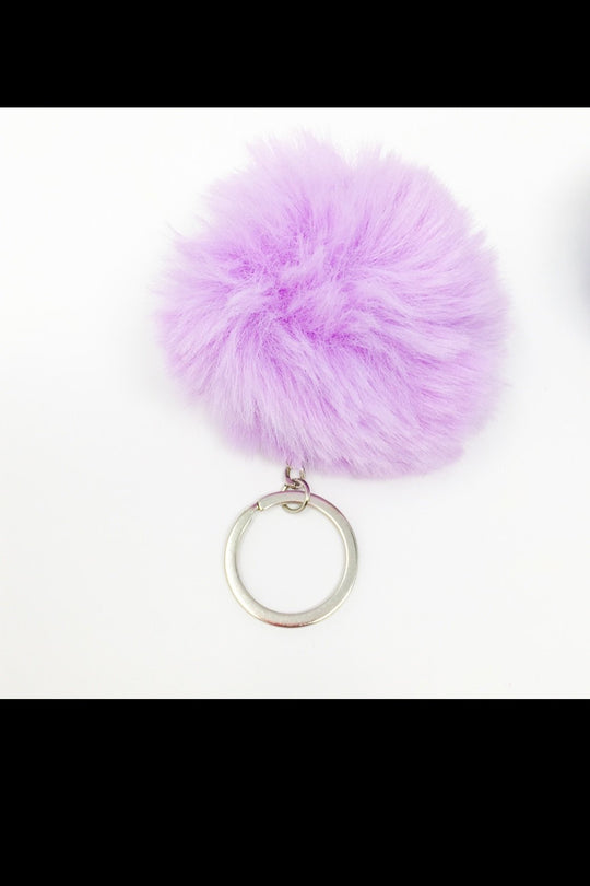 Fuzzy Pom Pom Keychain Plush Ball Bag Charm Soft Accessory