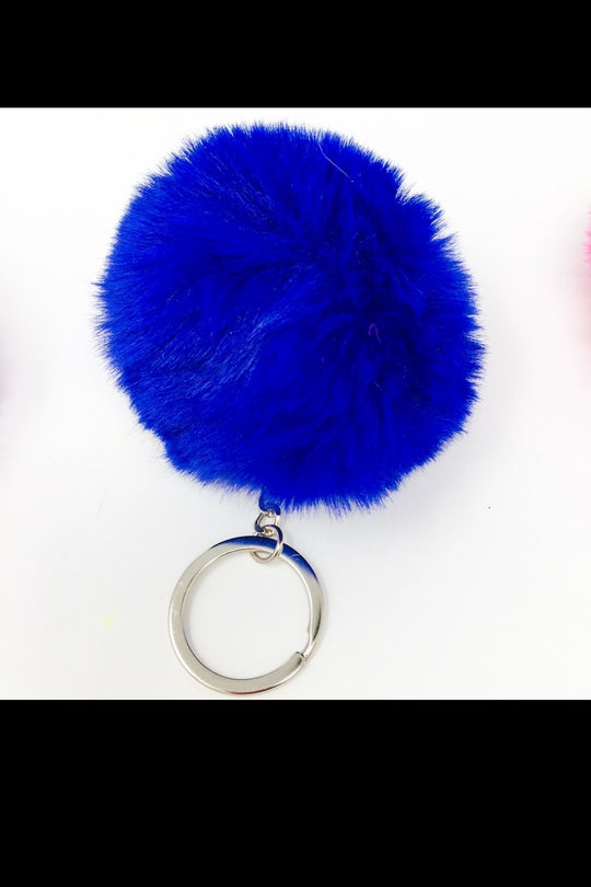 Fuzzy Pom Pom Keychain Plush Ball Bag Charm Soft Accessory
