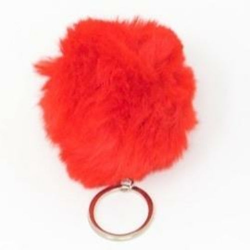 Fuzzy Pom Pom Keychain Plush Ball Bag Charm Soft Accessory