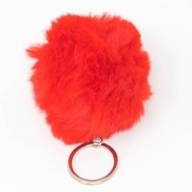Fuzzy Pom Pom Keychain Plush Ball Bag Charm Soft Accessory