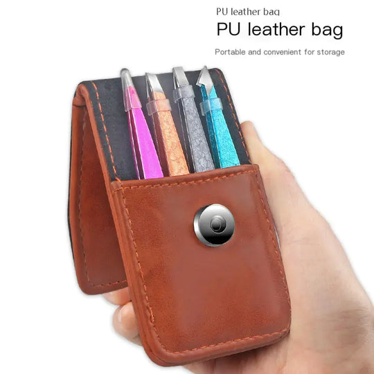 Double-Sided Stainless Steel Tweezers Beauty Set