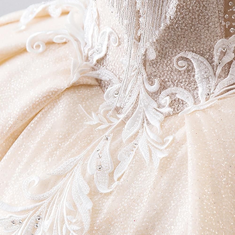 New Luxury High Neck Ball Gown Wedding Dress