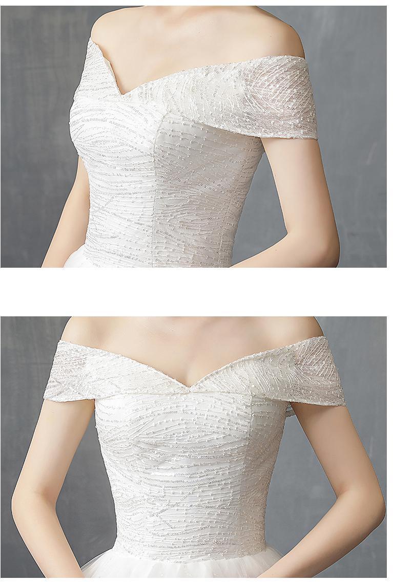 Sexy Off The Shoulder Short Sleeve Wedding Dress