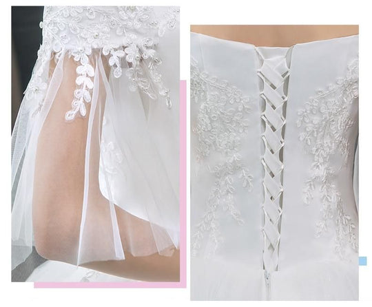 Sexy Off Shoulder Wedding Dress Korean Style