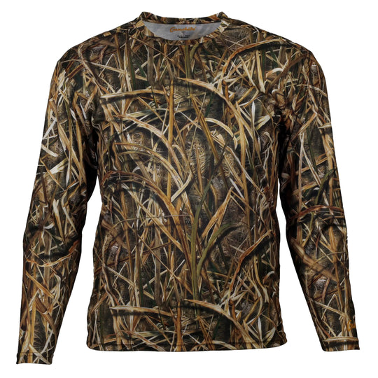 Gamehide Long Sleeve Lightweight Wicking Waterfowl Tshirt (Mossy Oak Shadow Grass Blades Large)