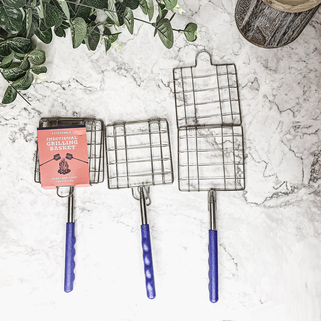 Stainless Steel Grilling Basket Folding Campfire Grill with Locking Handle