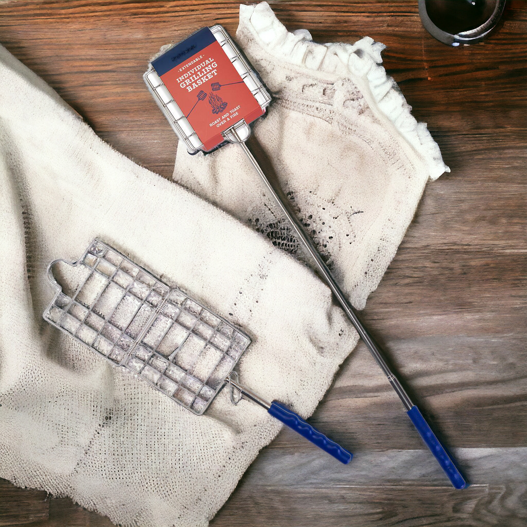 Stainless Steel Grilling Basket Folding Campfire Grill with Locking Handle