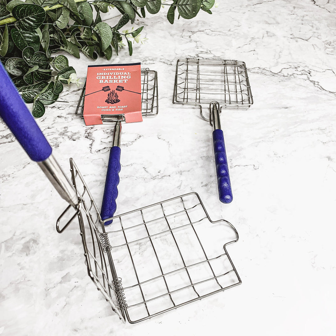 Stainless Steel Grilling Basket Folding Campfire Grill with Locking Handle