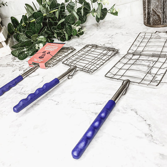 Stainless Steel Grilling Basket Folding Campfire Grill with Locking Handle