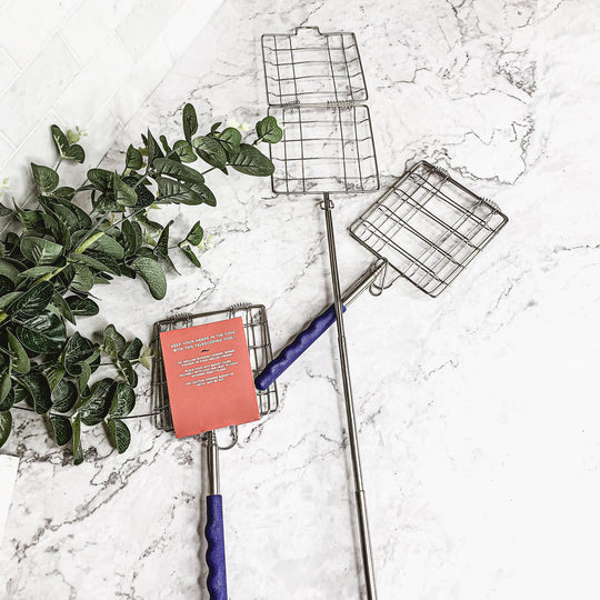 Stainless Steel Grilling Basket Folding Campfire Grill with Locking Handle