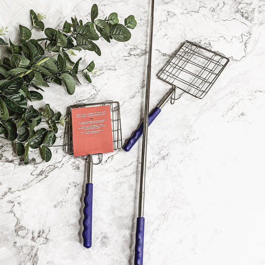 Stainless Steel Grilling Basket Folding Campfire Grill with Locking Handle