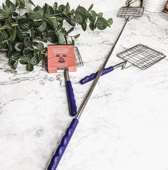 Stainless Steel Grilling Basket Folding Campfire Grill with Locking Handle