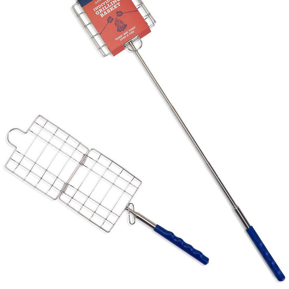 Stainless Steel Grilling Basket Folding Campfire Grill with Locking Handle