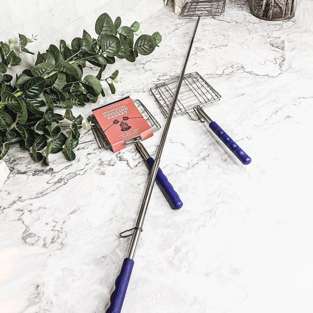 Stainless Steel Grilling Basket Folding Campfire Grill with Locking Handle