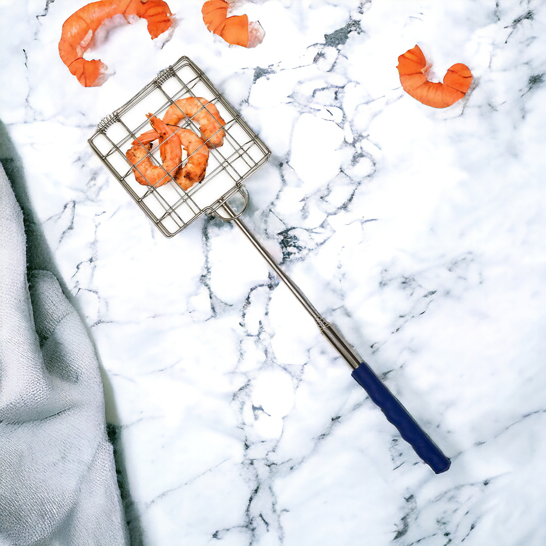 Stainless Steel Grilling Basket Folding Campfire Grill with Locking Handle