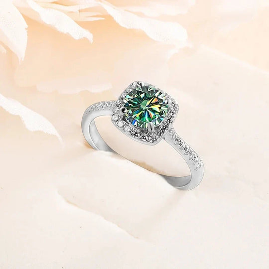 Sterling Silver 3-Piece Moissanite Jewelry Set 1ct Necklace Ring Earrings