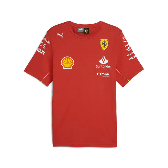 PUMA Scuderia Ferrari Mens 2024 Team Tshirt Burnt Red - Size: Medium